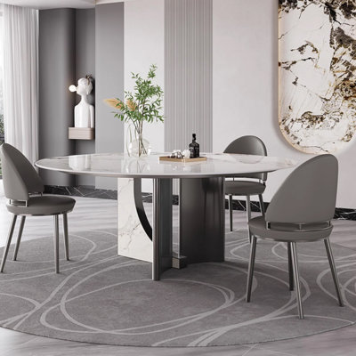 Table ronde de restaurant de luxe Rock Plate Light
