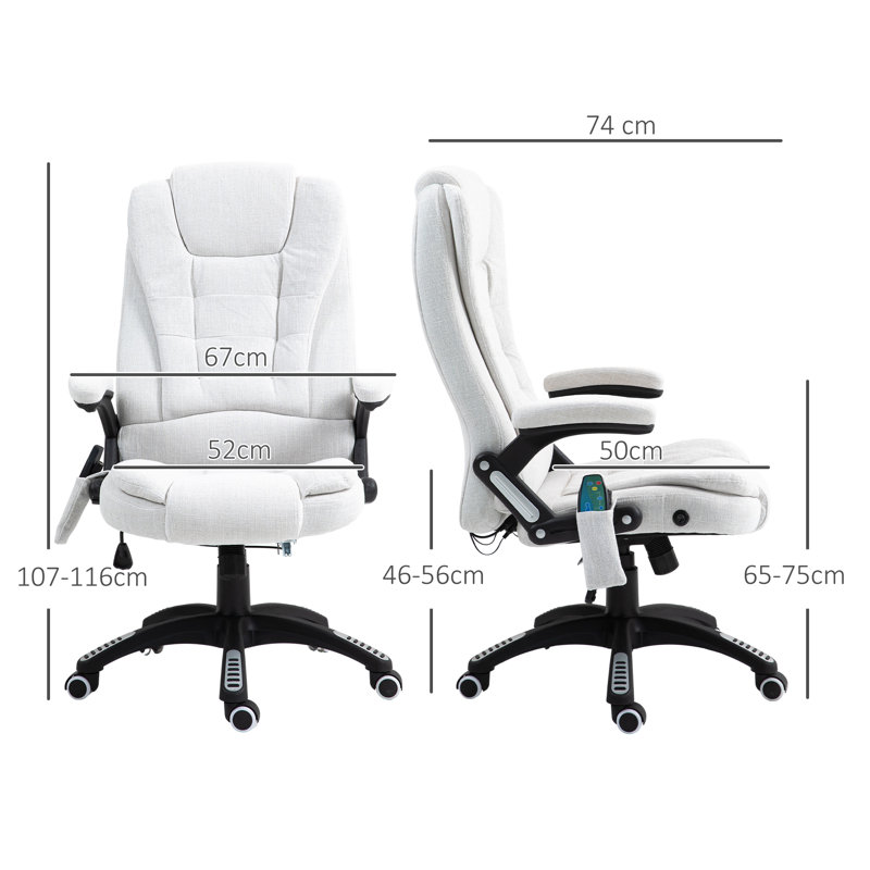 Waynefleet Polyester Office Chair, White