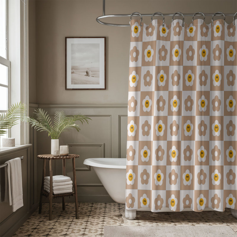 Rideau de douche 1 pièce Daisy Flash, H 74 po x l 40 po