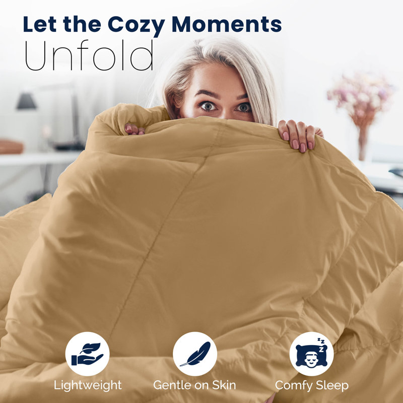 Full Khaki and Chocolate Reversible Microfiber Comforter Set