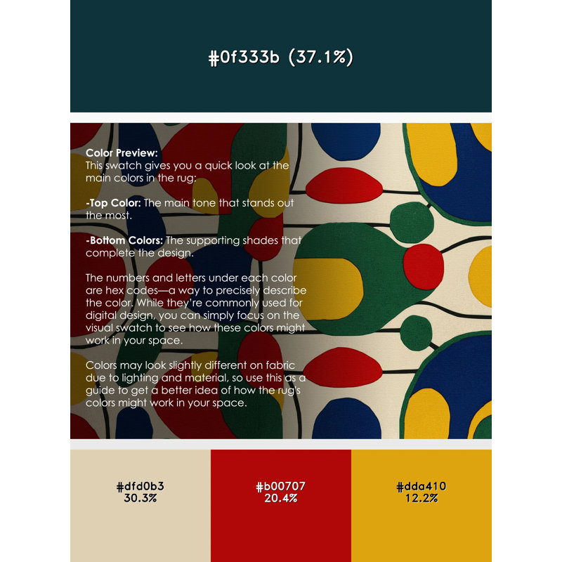 Quirky Charm Rug, Round 3'