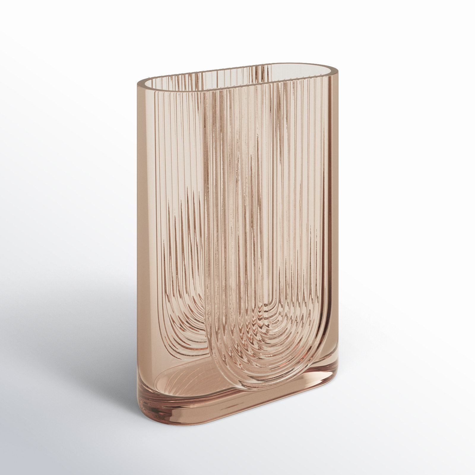 Pardee Handmade Glass Table Vase, 9.75" H x 7" W x 3" D
