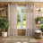 Ibrahimi Dotted Striped Linen Curtain Panel, Lined, Rod Pocket with Back Tabs, Single Curtain, Multicolor, Cotton Linen-1107454259