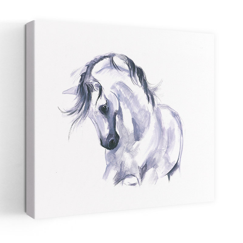 Art contemporain abstrait, art cheval contemporain, H 32 po x l 32 po