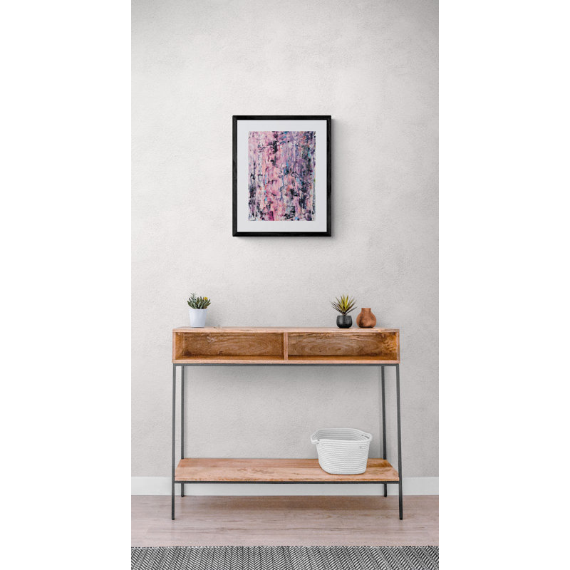Rustique par Angel Estevez - Peinture, Papier avec cadre noir, H 31,25 po x l 25,25 po
