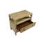 Table de chevet pour chambre à coucher avec tablette ouverte et 2 tiroirs, bois beige foncé, brun clair / beige durable pour la chambre à coucher, tablette, structure solide