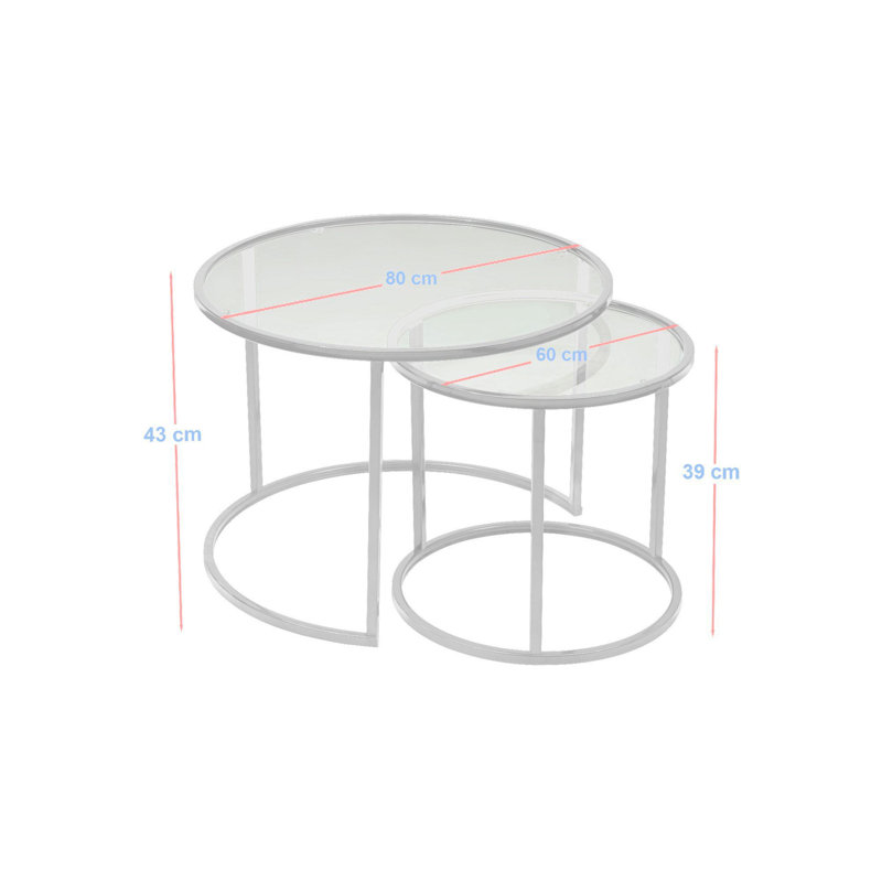 Modern Coffee Table with 100% Tempered Clear Glass Top, Sturdy Metal Frame & Legs (0.6 in) | Elegant White & Transparent Design | Perfect for Living Room or Lounge Area