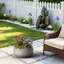 Bol à fleurs / pot d'intérieur et extérieur en béton avec trou de drainage 16 po Stone-1053064299-990106807