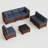 Cawanna 6 - Person Modular Patio Conversation Set with Cushions-2038701822-2052820553