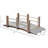 60"X26.5"X19" Natural Fir Wood Garden Transit Bridge, Add An Elegant Touch With Side 60"X26.5"X19", Look Secure