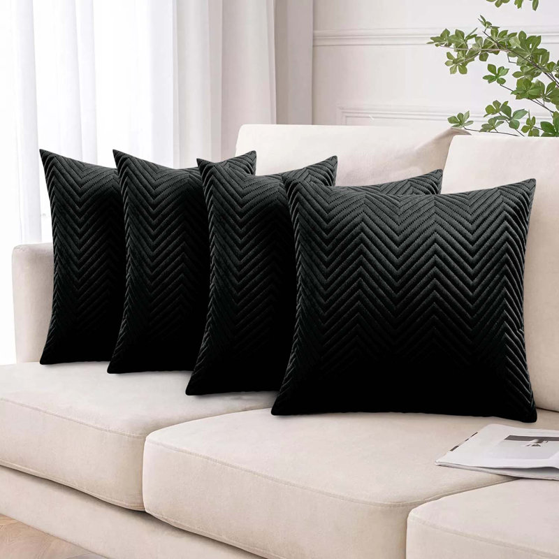 Square Throw Pillow Insert, Black