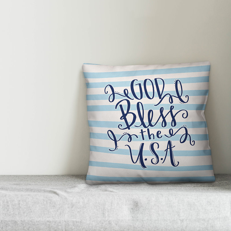 Striped Reversible Throw Pillow, Outdoor
