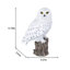 White Snowy Owl on branch | Handcrafted Decorative Bird Statue for Home & Garden | Premium Polyresin, Weather-Resistant Indoor/Outdoor Decor