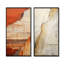 Earth Minimalist Fossils II - Abstract Collages, ensemble de 2 reproductions d'art sur toile-102583560-102583556