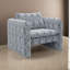 Fauteuil d'appoint, siège rembourré à motif géométrique, accoudoirs d'abri, blanc noir