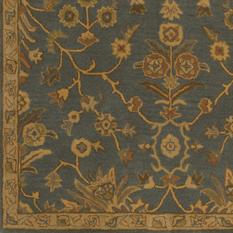BuckHill Wool Floral Indoor Rug, Square 9'9"