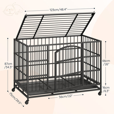 Large Dog Crate, Heavy-duty Dog Crate, For Indoor, Outdoor Use