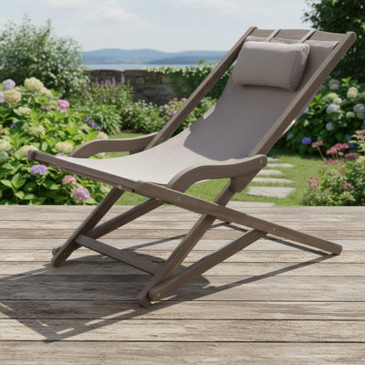 Balancelle grise grise en toile 100% polyester, portable et mobile, confortable avec coussin, idéale pour la cour, la plage et la piscine.