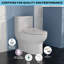 Toilette une pièce allongée, toilette à jupe brute en céramique à double chasse 12 po (1,1 / 1,6 GPF) avec siège à fermeture en douceur, blanc