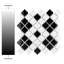 Hudson Tangier Black and White Mimos 12-3/8" x 12-3/8" Porcelain Mosaic Tile