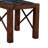 Faustine 26 In. Brown Cherry Rectangular Marble Top End Table With X-Base