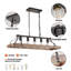 5-Light matte black adjustable iron pendant lamp