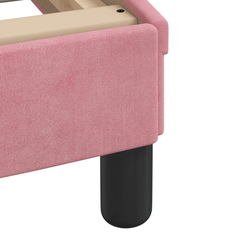 Bed Frame without Mattress Piran Pink 160x200 cm Velvet, Queen, Pink