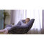 Chaise berçante d'extérieur, chaise berçante confortable avec coussin pour balcon, véranda, blanc-1369533083