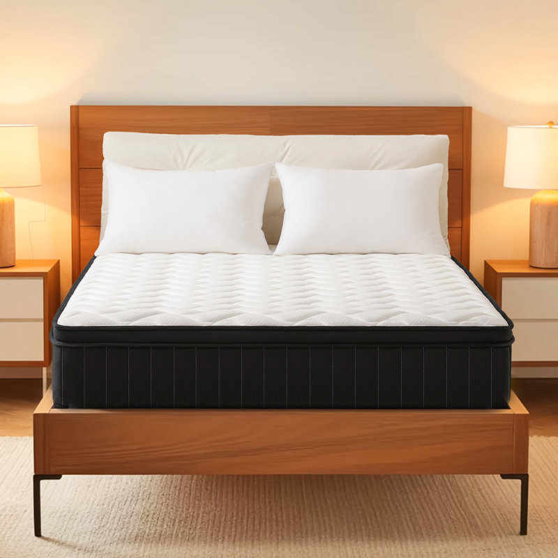 10/12/14 Cooling Hybrid Mattress With Memory Foam & Pocket Springs，Certipur-US Certified For Pressure Relief & Edge Support