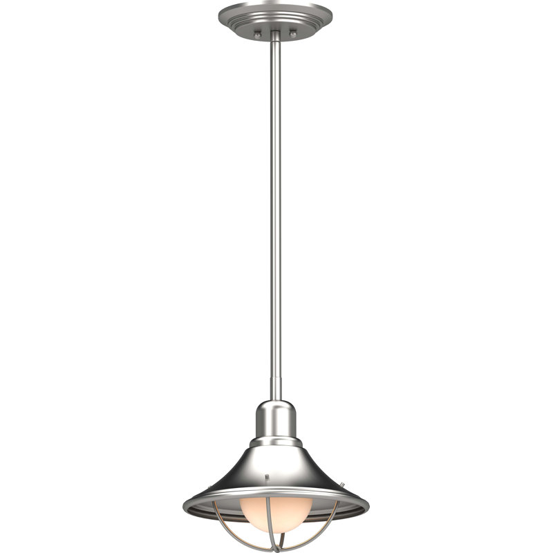 1-Light Indoor Brushed Nickel Mini Pendant