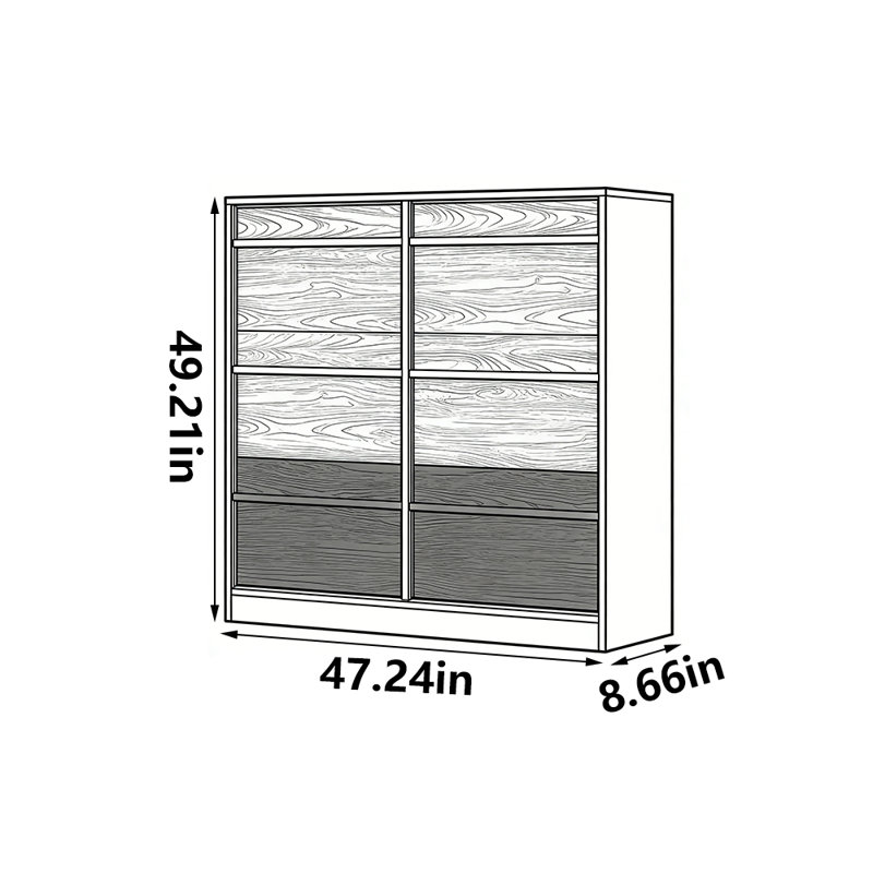 Rangement à chaussures pratique de style américain, H 49,21 po x l 47,24 po x P 8,66 po