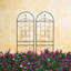 Ensemble de 4 treillis de jardin en métal 71 po x 19,7 po