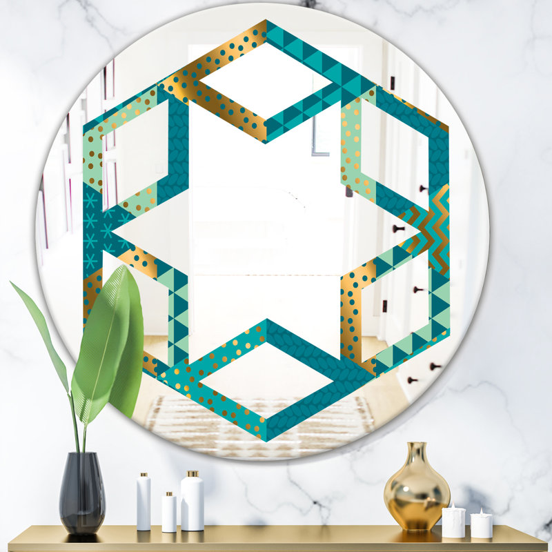 Miroir mural hexagonal star dynamics i modern, 23,6 po x 23,6 po