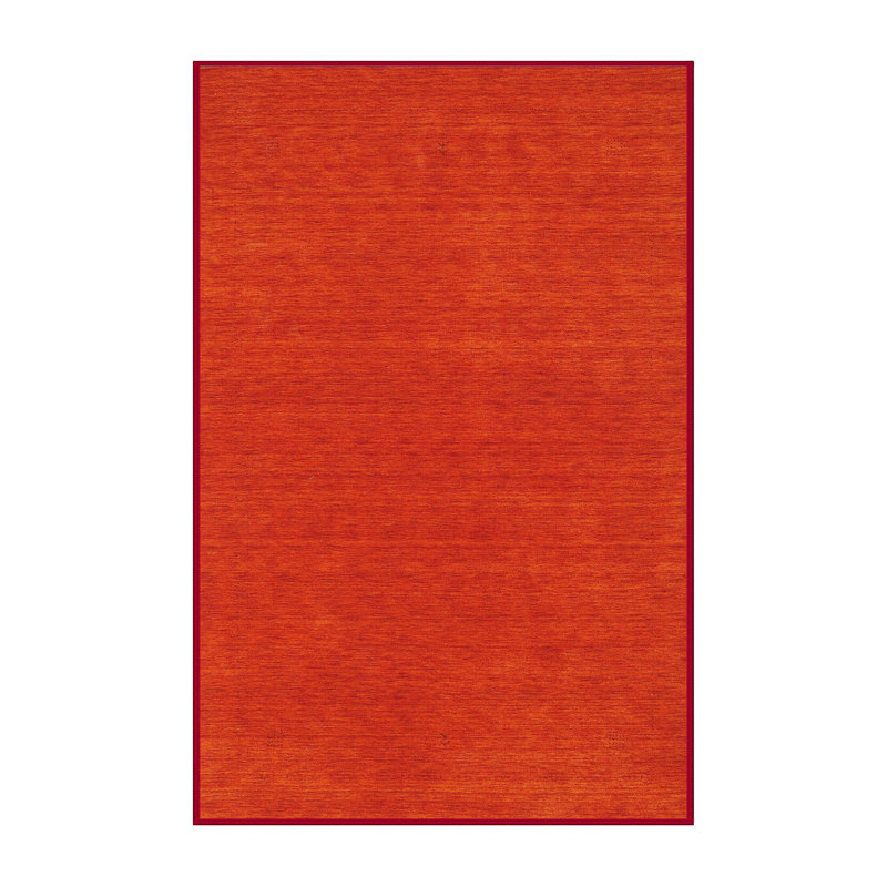 Tapis contemporain rouge, Rectangle 4 pi x 6 pi