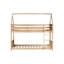 Lit superposé simple au-dessus d'une maison en chêne blanc, fabrication en bois d'hévéa, hauteur basse pour la stabilité, fabrication de têtes de lit, de pieds de lit et de garde-corps,