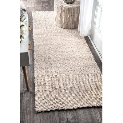 Moura Solid Colour Jute / Sisal Hand Woven Area Rug