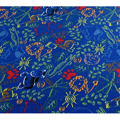 Tapis de salle de classe KidCarpet.com Animal Doodles