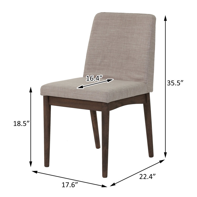Chaise en tissu Rayman,  Brun, Beige
