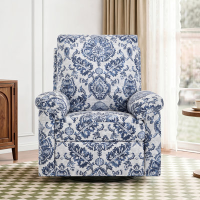 Fauteuil inclinable manuel pivotant à bascule 35 po de large avec dossier à oreilles