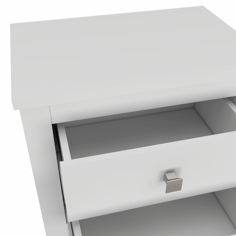 Stevonte 26.62'' W Metal Nightstand, White