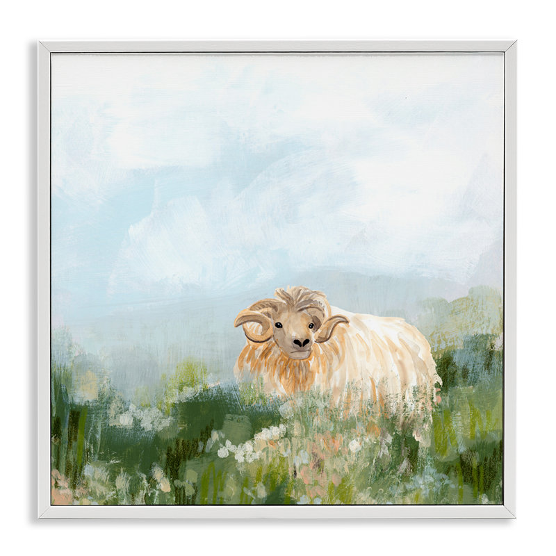 Art de giclée encadrée par June Erica Vess, Giclée encadrée blanc bord de mer, H 17 po x l 17 po