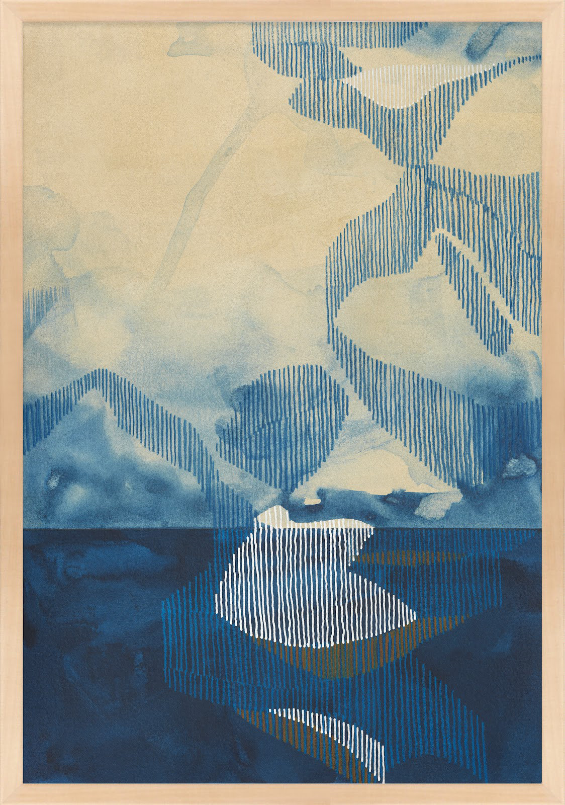 Far North 1 by Jacques Pilon, Brown, 38" H x 26.5" W x 1.25" D