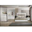 Commode Mist White avec finition bicolore ultrabrillante en marbre et laque, cinq tiroirs à glissement lisse et tiroir supérieur doublé de velours