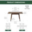 Table de salle à manger extensible en chêne massif de 39 à 55 po Fjord-2051322744-2051322746