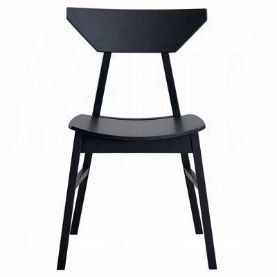 Ensemble de chaises d'appoint de salle à manger 4 pièces Frey, dossier bas, noir scandinave