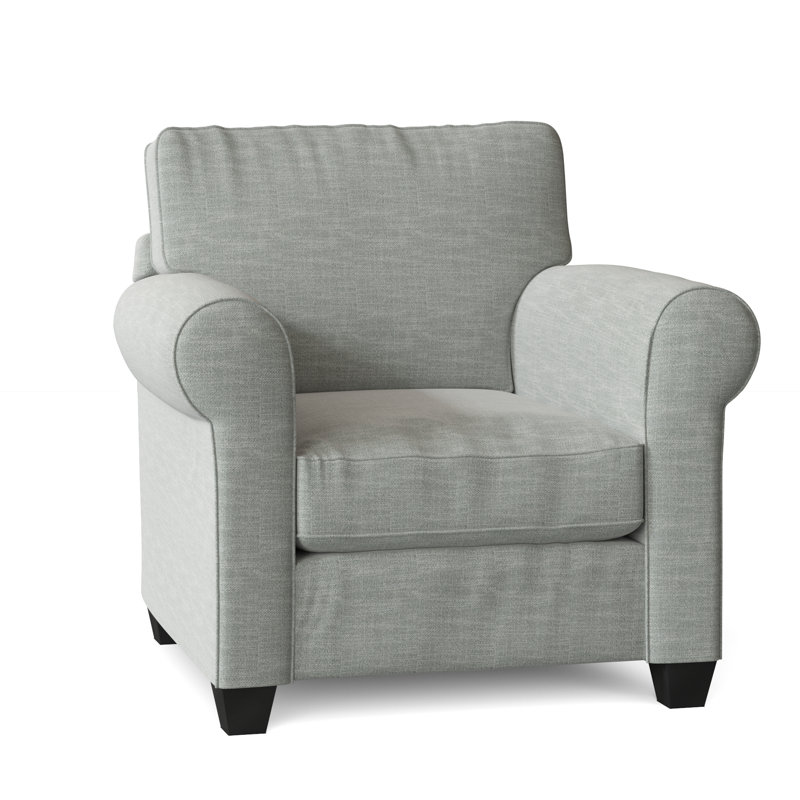 Putney 42" Wide Down Cushion Armchair, Canvas White Sunbrella® Canvas