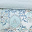Édredon très grand lit bleu 8 pièces - motif floral aquarelle, impression de coton botanique réversible en tissu lavable à la machine, oreillers