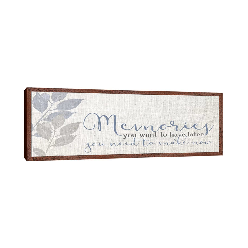 Memories IV 1 Piece Panoramic Wall Art on Canvas, 40.64cm H x 121.92cm W x 3.81cm D, Classic Brown Wood Framed