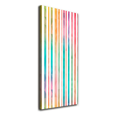 Coloured Stripes - Wrapped Canvas Print