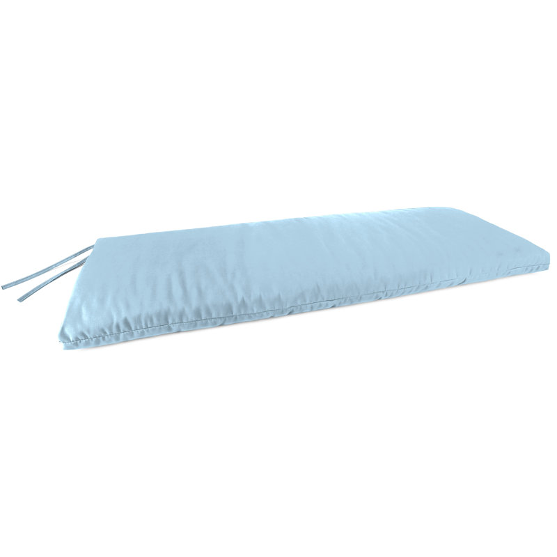 48" x 18" Outdoor Bench Cushion with Ties, Canvas Air Blue